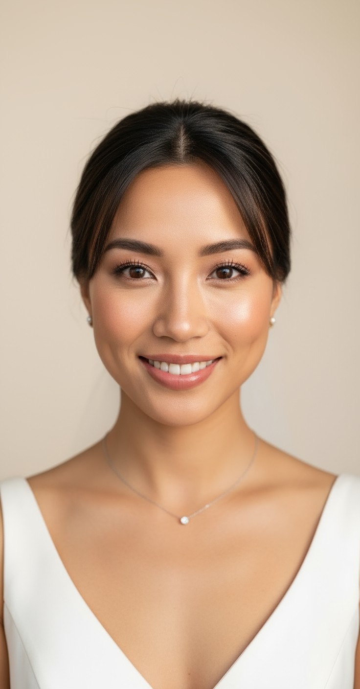 After Updo With Bangs For Wedding